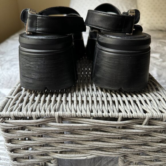 Black Platform Sandals Women's Size 7.5 - Picture 7 of 8